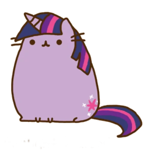 pushin kat, pushin cat, pusheen cat, kuda poni pushin, cat pushin unicorn