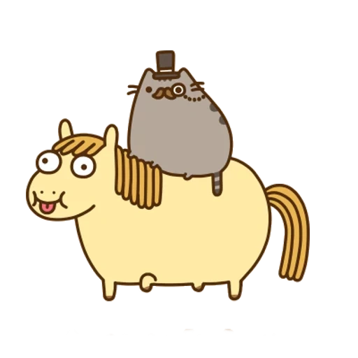 empuje, pushin kat, pushin de gato, cat pushin pony, pusheen el gato