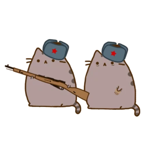 pushin kat, katze pushin, pusheen cat, pushin kat militär, die katze ist militärisch