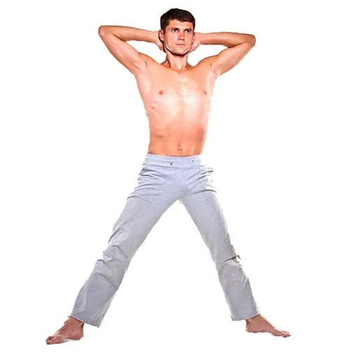 masculino, postura de yoga, postura de yoga, cara posando, postura do homem