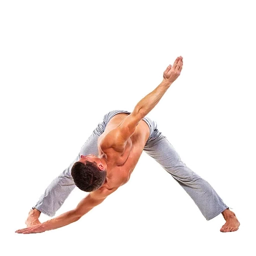 yoga, le pose di yoga, le pose di yoga, yoga di jiva mukti, ragazzo di yoga su fondo bianco