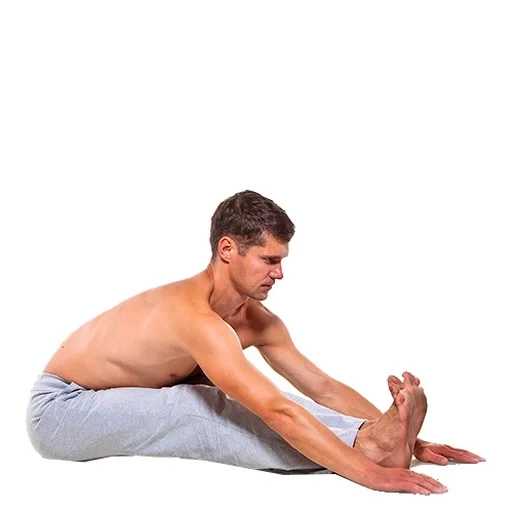 não, postura de yoga, postura do homem, homem esticado, postura de lótus de ioga