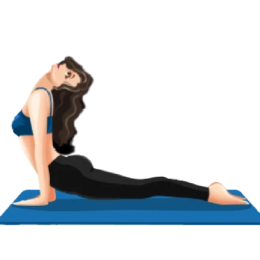 ejercicios para la espalda, estiramiento de yoga, pose de yoga, yoga sobre un fondo blanco, yoga para estirarse 30 minutos