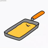 picture, scoop icon, illustration, dust coloring, tamagoyaki drawing