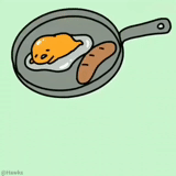 œufs de nourriture, la nourriture est un dessin animé, dessin yaichitsa pan, yaichitsa pan coloriage, paire de dessins animés de frustration frite