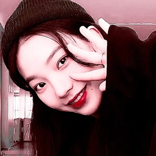 twitter, jovem, meninas asiáticas, meninas coreanas, irina estética de veludo vermelho