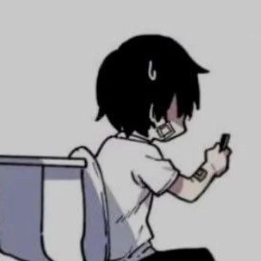 figura, li hongmanga, imagem de anime, personagem de anime, menino suicida de quadrinhos