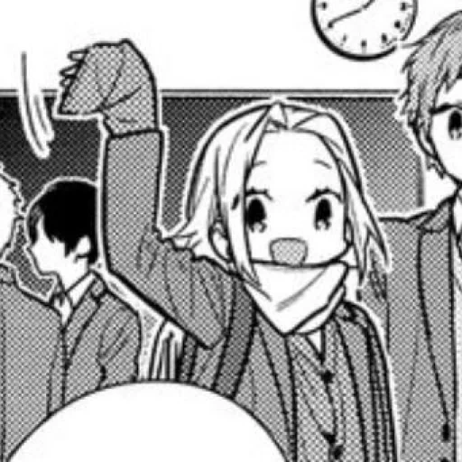 figure, anime de bande dessinée, manga horimiya, personnages d'anime, ni hatsui manga