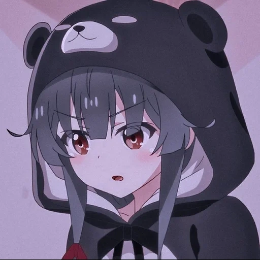 animation, lovely cartoon, anime girl, cartoon character, kuma kuma kuma bear