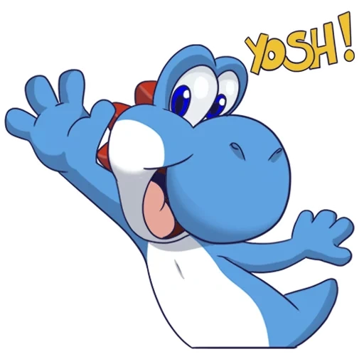 yoshi, arte jixi, blue yoshi, animação yoshi yoshi, mario lanjisi