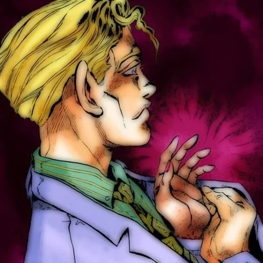 jojo, yoga, anime de jojo, kira yoga, kira yoga avec ses mains