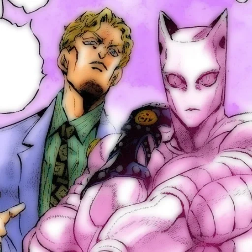 персонажи джоджо, killer queen jojo манга, манга джоджо killer queen, кира йошикаге киллер квин, кира йошикаге 8 киллер квин