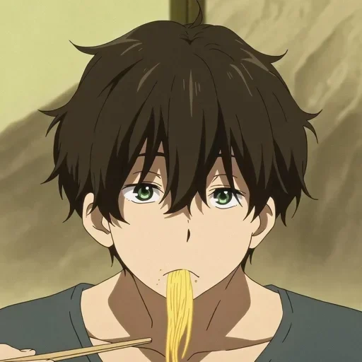 immagine, ragazzi anime, anime hyouka, personaggi anime, houtarou oreki face