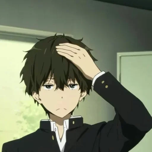 picture, anime guys, oreki hotaro, anime characters, lovely anime boys