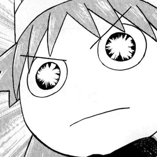 picture, anime drawings, anime drawing, yotsuba snide face, anime drawings are cute
