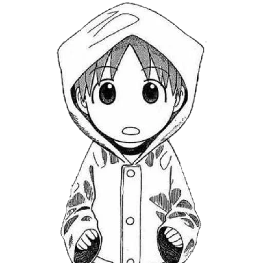 picture, anime drawings, yotsuba tatsuya, boy srisovka, drawings of sketching boys