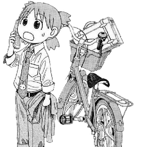 picture, anime drawings, anime characters, yotsuba film 2003, drawings of the characters anime