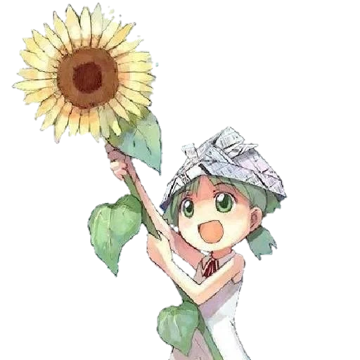 anime ideen, der süße anime, yotsuba koiwai, sonnenblumenanime, kiehiko adzuma yotsuba band 3