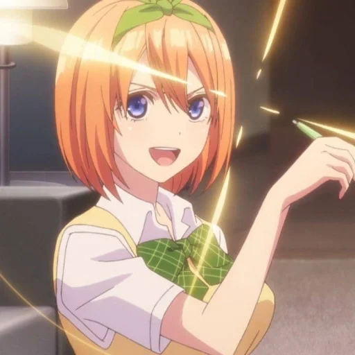 anime girl, anime screenshot, fünf bräute in uesugi, anime 5 braut yozuba, anime 5 brides season 2