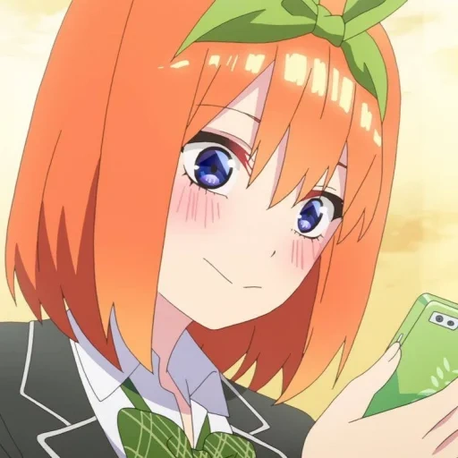 nakano nino, девушки аниме, yotsuba nakano, аниме красивые, toubun no hanayome