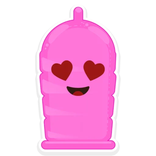 das kondom, nettes kondom, kondom pink, cartoon kondom