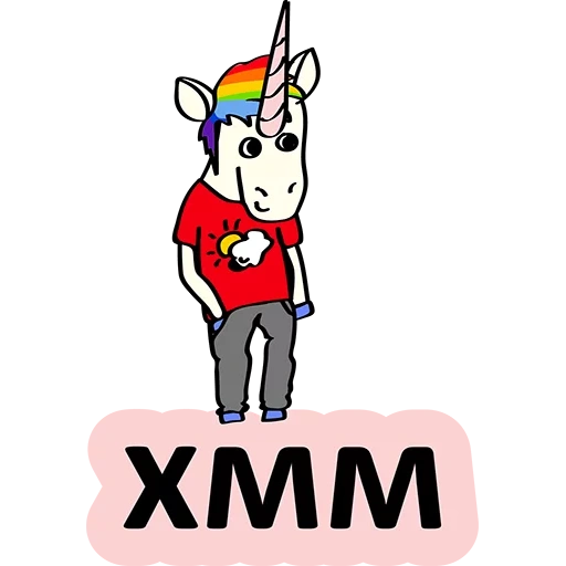 unicorn, tangkapan layar, logo unicorn, stiker unicorn