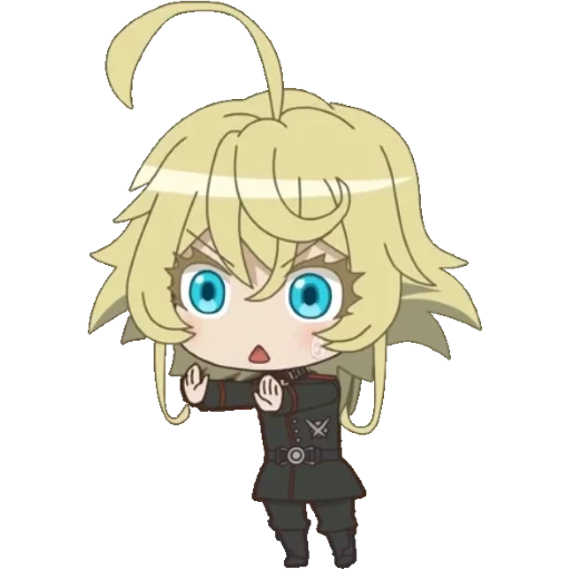 youjo senki, tania degurshaf, tania degurshaf chibi, tanya degurshaff art chibi, anime tanya degurshaff red cliff