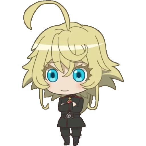 youjo senki, tania degurshaf, tania degurshaf chibi, tania de gurechav chibi, anime tanya degurshaff red cliff