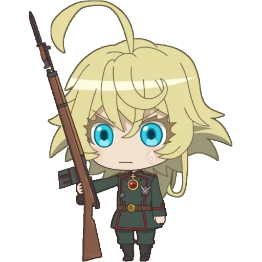 de gurshaf, youjo senki, tania dgurshaf, tanya degurechaff, tania dgurshaf chibi