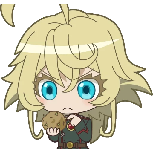 youjo senki, tanya degursf, tanya degurshaff, tanya degurechaff, tanya degursf chibi