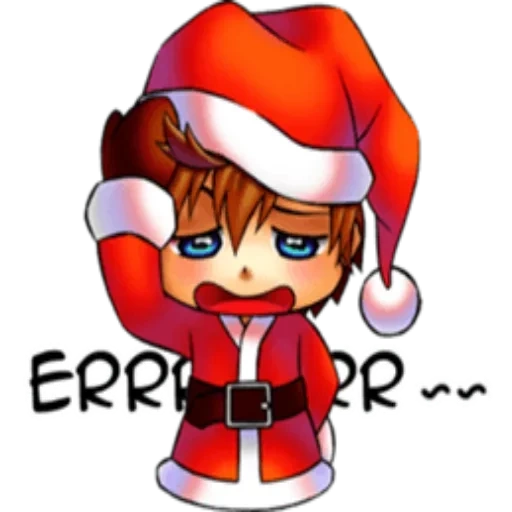 anime, young, santa claus anime chibi, nouvel an edgor anime