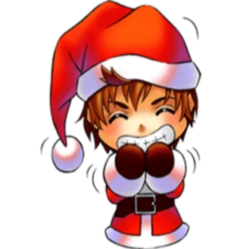 young, picture, santa anime chibi