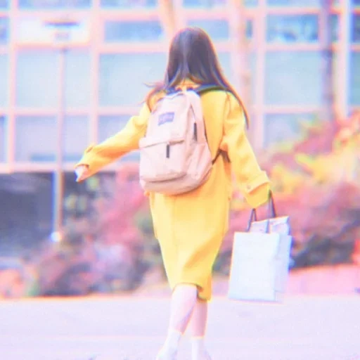 paquete, mochila amarilla, una mochila con una impresión, mochilas de moda