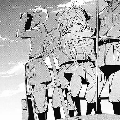 manga, youjo senki, eren armin manga, manga attack of the titans, magarian manga military