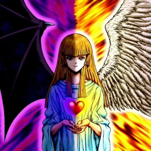 anime, foto, mangá de anime, anime de dualidade, anjo anime angel