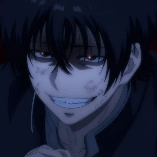 anime, anime oscuro, anime alucard, personajes de anime, chico de anime con una sonrisa de mal