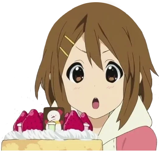 аниме, рисунок, crunchyroll, аки тоёсаки, юи хирасава тортик