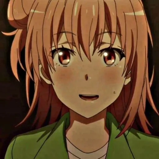 yui yuigahama, screenshot von shizuka hiratsuka oregairu, yui yuigahama lächelt, yahari ore no seishun liebe comedy wa machigatteiru