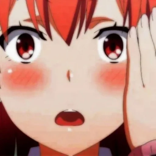 anime, milot of anime, anime characters, satania kurumizava, anime gabriel satanias crying