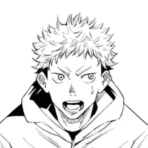 dibujos de manga, itadori yuji manga, itadori yuji manga, jujutsu kaisen manga, itadori yuji dibujo con un lápiz