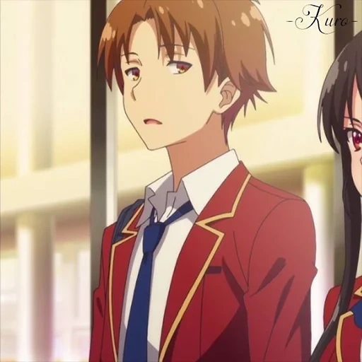 personajes de animación, classroom the lite, beso de horita aya, clase de élite 1 serie, hyouka classroom elite animation