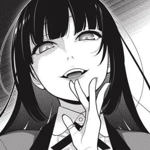 imagen, kakegurui, yumeko jabami, yumeko kakguru, excitación loca yumeko