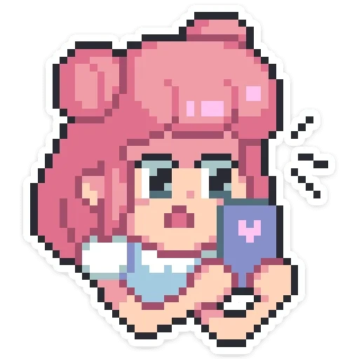 adorabile, miko hitsui, rosa, yumiko koyumiko, pixels pixels