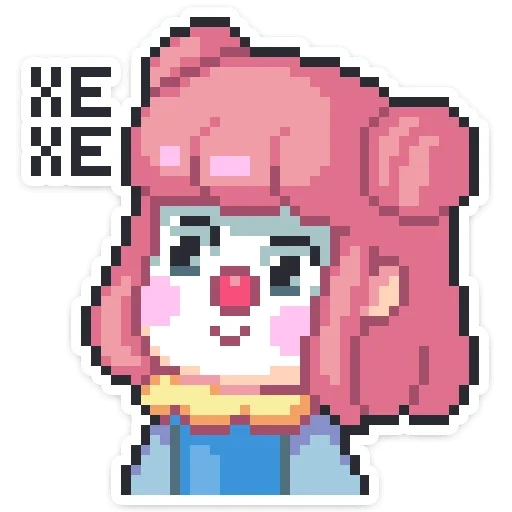 anime, yae miko, rose, bébé yumiko, pixel de peau minecraft