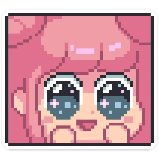 yumiko, seni piksel, pixel art anime, pixel anime chan