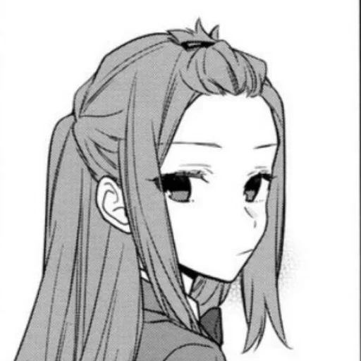 imagen, manga de anime, khorimiy yuna, yuuna okuyama, perfil de niña manga