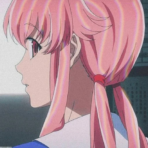 yuno gaisai, yuno gasai, anime art, anime girl, anime charaktere