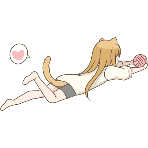 gato, anime, arte de anime, anime algunos, pose de gato de anime