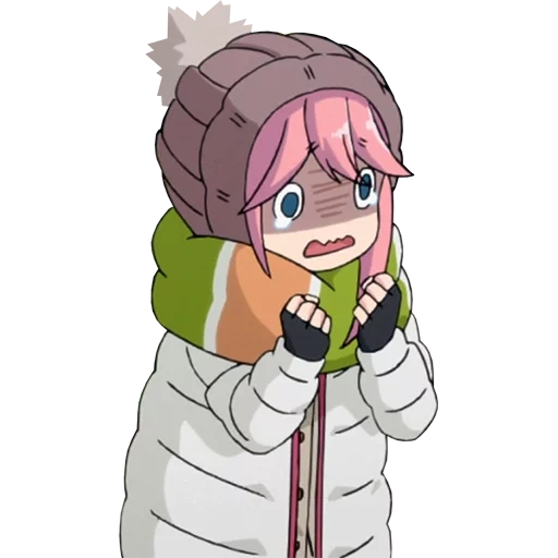 yuru camp чиби, аниме а kinako, yuru camp аниме, лагерь свежем воздухе