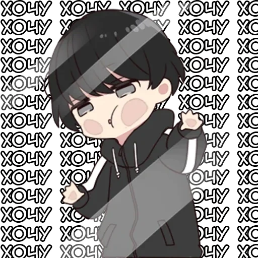 yurudura kun stickers, anime stickers, chibi bts shuga, stickers, telegram stickers